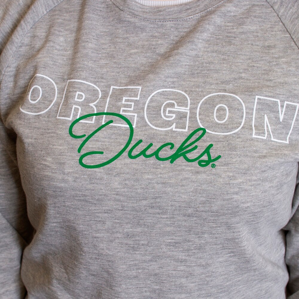 Ducks Spirit, Camp David, Grey, Long Sleeve, Cotton Blend, Women, Ducks, Glitter design, T-Shirt, 838509